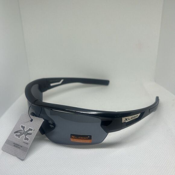 X-Loop Wrap Semi-Rimless Mens Shades Sunglasses - Picture 1 of 3